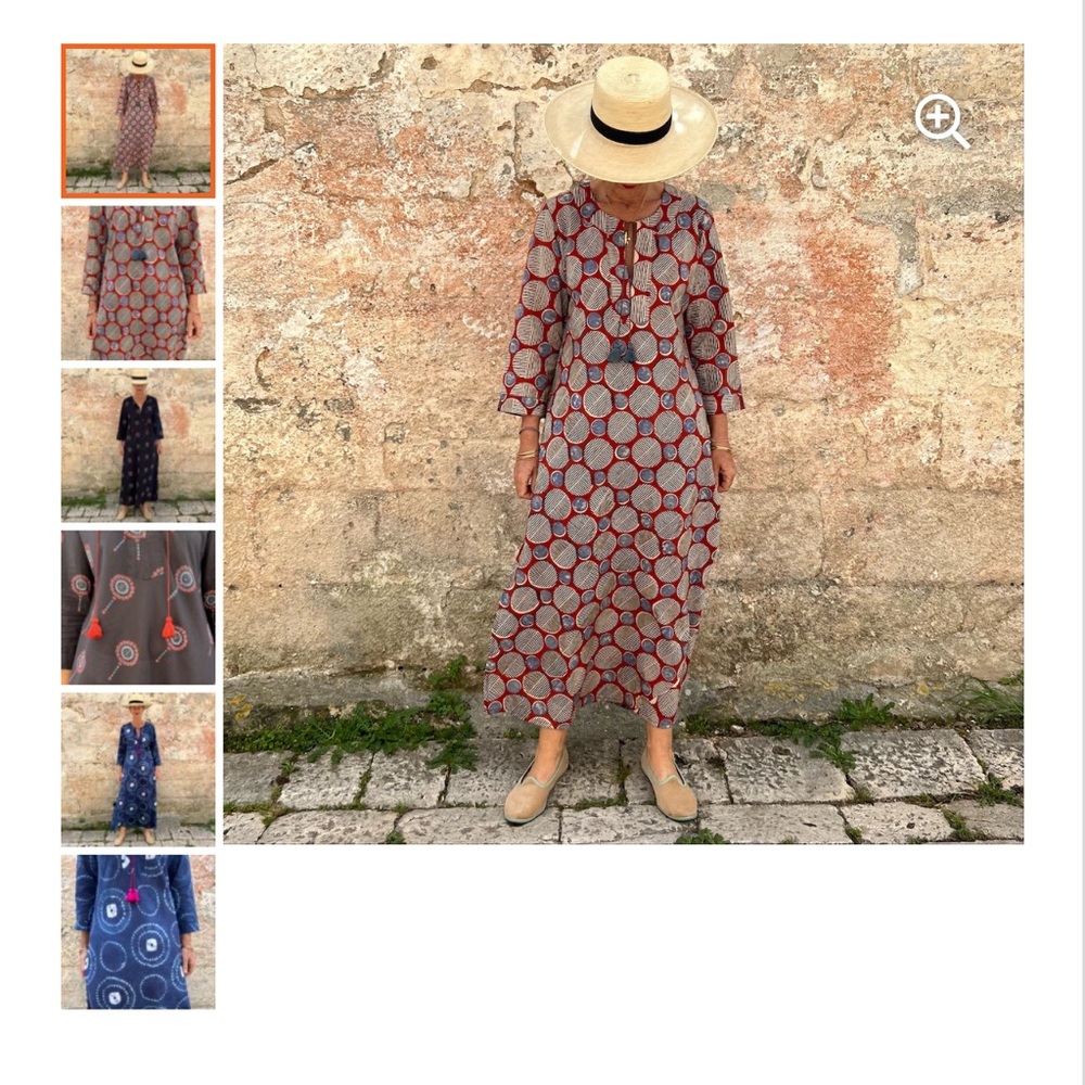 Tulsi printed cotton kaftan.